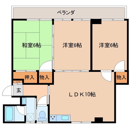 グランドハイツ高牟礼の物件間取画像